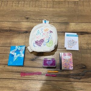 American Girl doodle backpack set